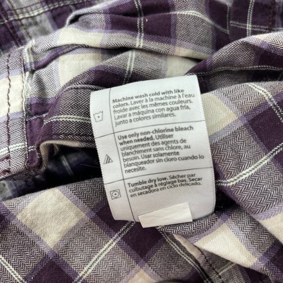 Carhartt Dodson Shirt Womens Medium 8-10 Purple Plaid Long Sleeve Workwear‎ - Picture 8 of 10